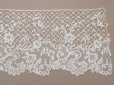 画像16: アンティーク 幅広 ニードルレース＆ボビンレースのボーダー 131cm 18.9cm幅