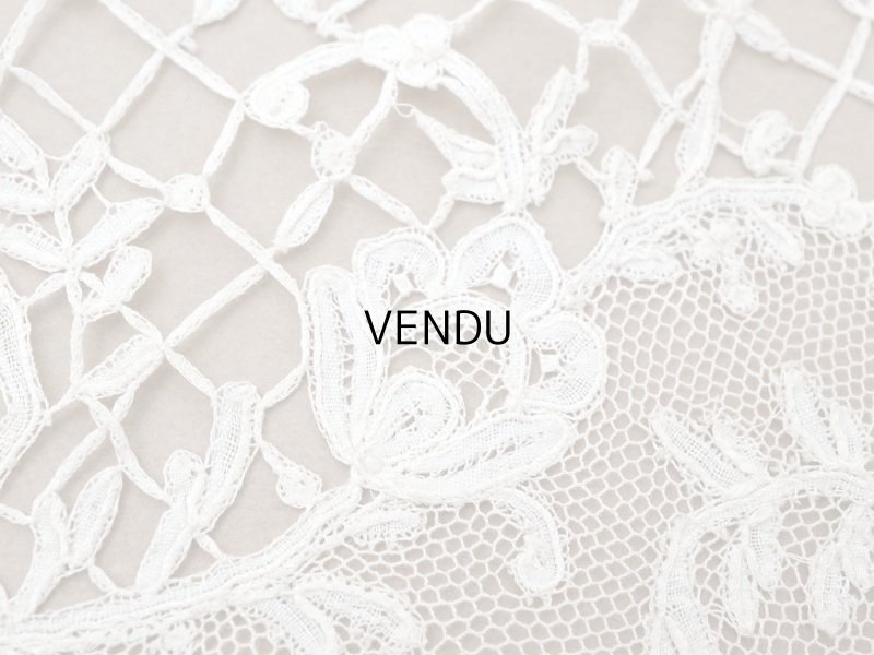 画像8: アンティーク 幅広 ニードルレース＆ボビンレースのボーダー 131cm 18.9cm幅