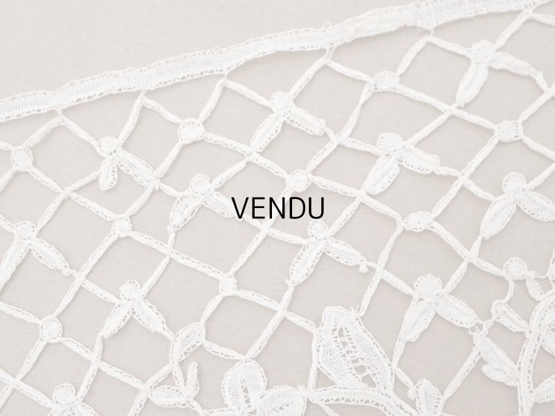 画像10: アンティーク 幅広 ニードルレース＆ボビンレースのボーダー 131cm 18.9cm幅