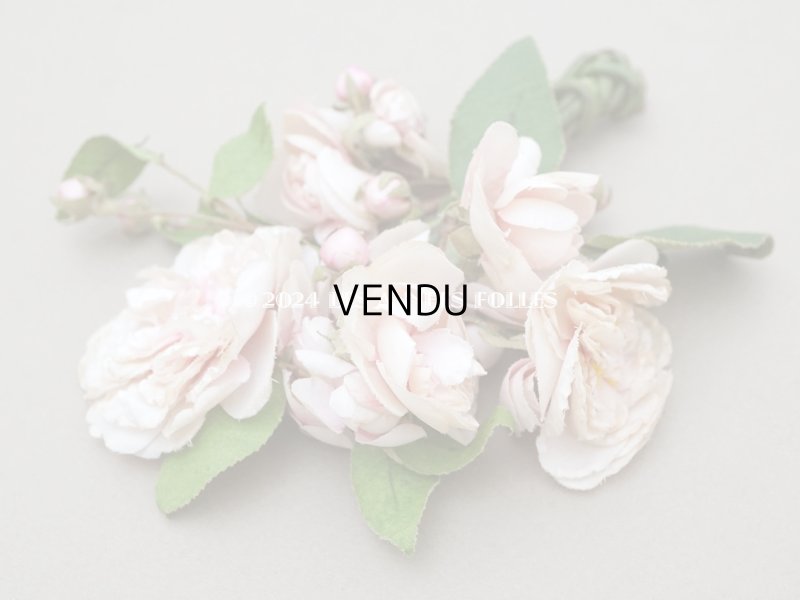 画像6: アンティーク 薔薇の布花のブーケ パウダーピンク クウォーターロゼット咲き