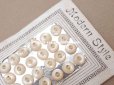 画像3: アンティーク マザーオブパール製 極小 ボタン 6mm 24ピース パウダーピンク＆オフホワイト シェルボタン  (3)