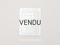 アンティーク マザーオブパール製 極小 ボタン 6mm 24ピース パウダーブルー＆オフホワイト シェルボタン 