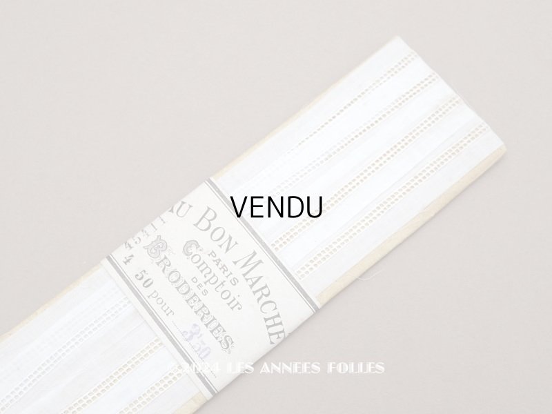 画像1: 未使用 アンティーク ボンマルシェ カットワークレース 4.5m COMPTOIR DES BRODERIES - AU BON MARCHE -