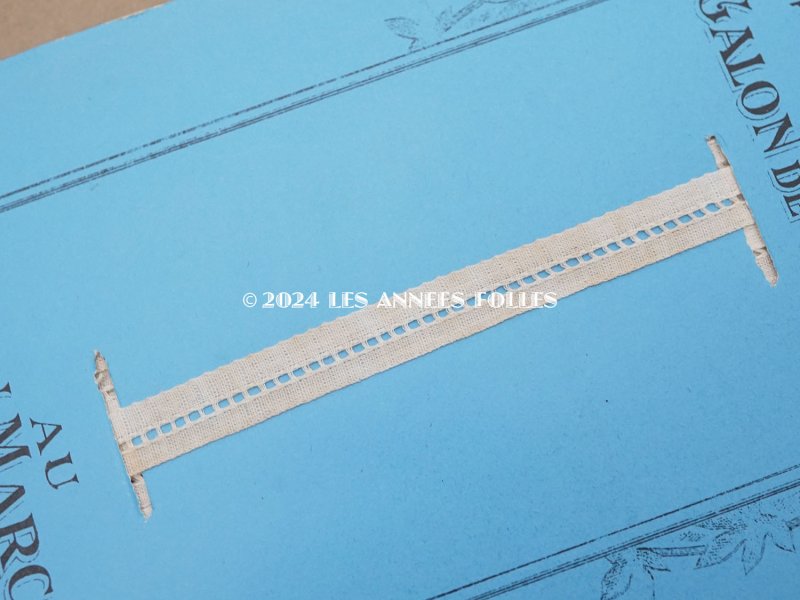 画像3: 未使用 アンティーク 薔薇のフレーム ボンマルシェ コットンのトリム 10m GALON DE COTON - AU BON MARCHE -