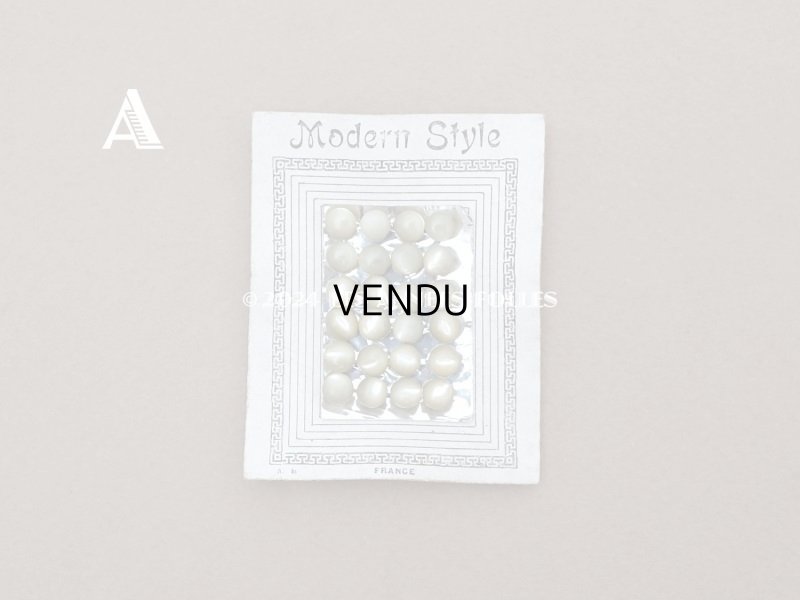 画像4: アンティーク マザーオブパール製 極小 ボタン 5mm 24ピース シェルボタン 枯草色（淡いカーキ)