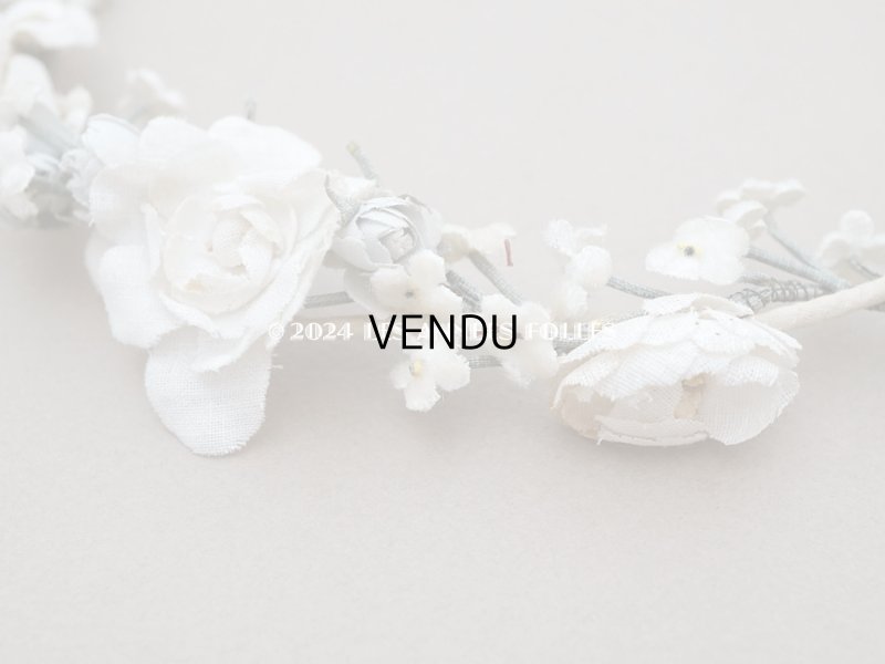 画像8: 【セール対象外】アンティーク 薔薇の布花のティアラ 花冠 初聖体