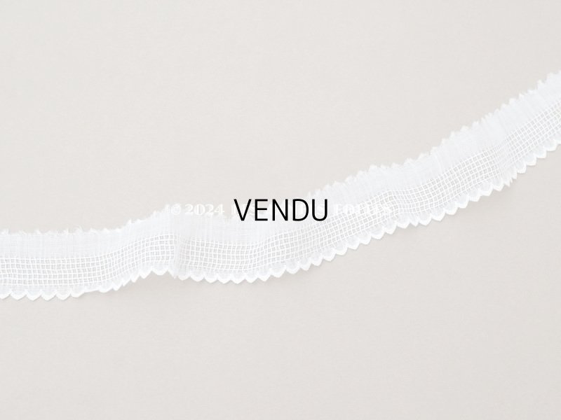 画像4: アンティーク スカラップレース コットンオーガンジー 2.7cm幅 