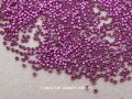 1900年頃 アンティーク メタルビーズ カット入り ピンクパープル 11g マイクロビーズ キャビアビーズ 