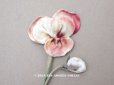 画像1: 1900年頃 アンティーク パンジーの布花 ピンク＆ホワイトベージュ (1)