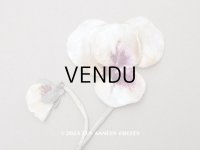 ＊蚤の市＊アンティーク パンジーの布花 ホワイトベージュ＆深紫