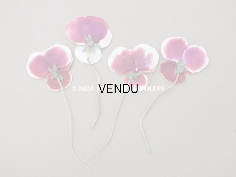 画像7: 【セール対象外】1900年頃 アンティーク パンジーの布花 ピンク