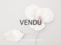 ＊蚤の市＊アンティーク パンジーの布花 ホワイトベージュ