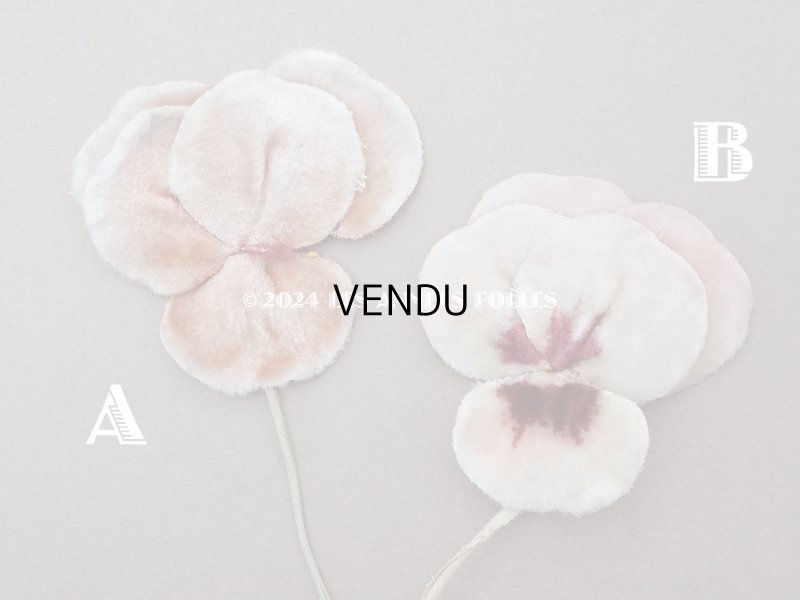 画像3: 【セール対象外】1900年頃 アンティーク パンジーの布花 ピンク