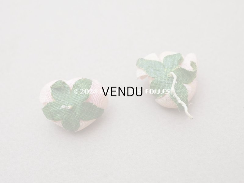 画像4: アンティーク 小さな薔薇の布花 2ピースのセット ベビーピンク ドール用