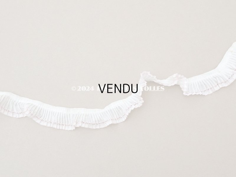 画像3: アンティーク プリーツリボン ピンクの縁取り 1.72m 2.3cm幅