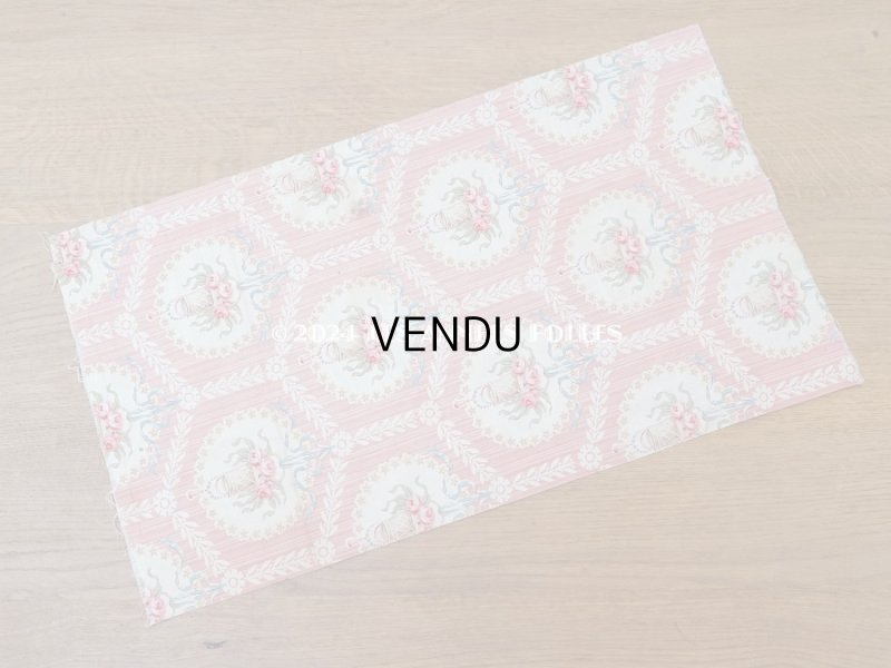 画像11: 【セール対象外】アンティーク  ローズパニエ柄 ファブリック 2点セット 81×49〜54cm & 35×60〜63cm