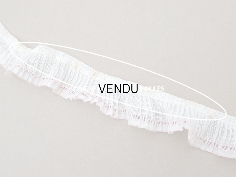 画像8: アンティーク プリーツリボン ピンクの縁取り 1.72m 2.3cm幅