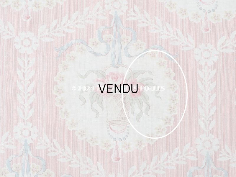 画像15: 【セール対象外】アンティーク  ローズパニエ柄 ファブリック 2点セット 81×49〜54cm & 35×60〜63cm