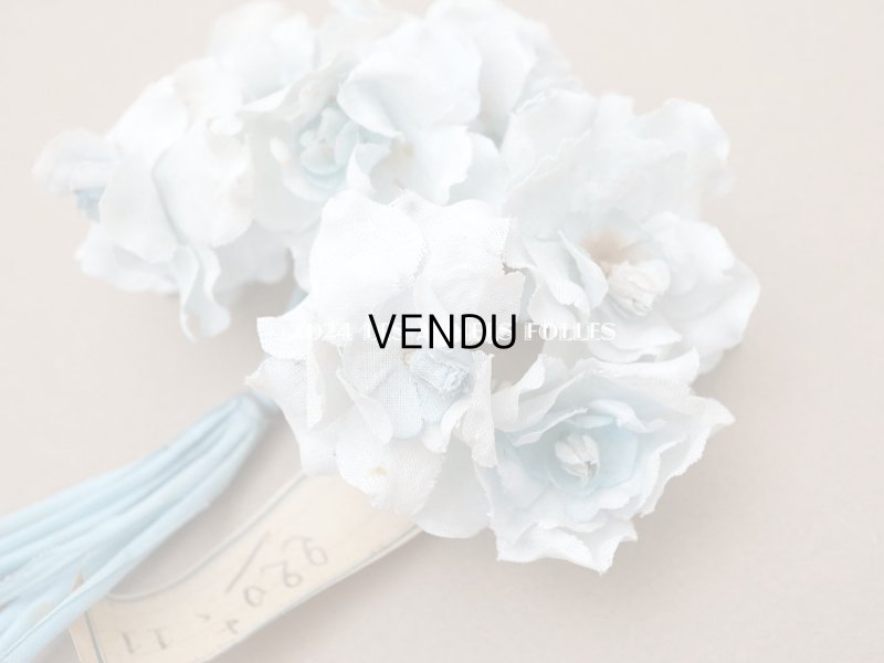 画像4: アンティーク 菫の布花 パルマ菫 パウダーブルー 