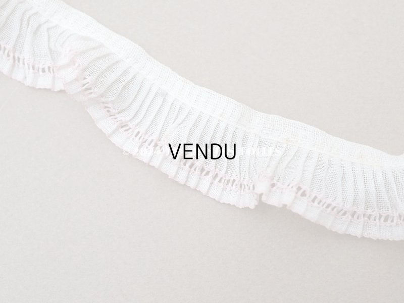 画像4: アンティーク プリーツリボン ピンクの縁取り 1.72m 2.3cm幅