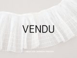 【セール対象外】アンティーク 幅広 プリーツレース オフホワイト 12.3cm幅 32cm チュールレース ライン入り