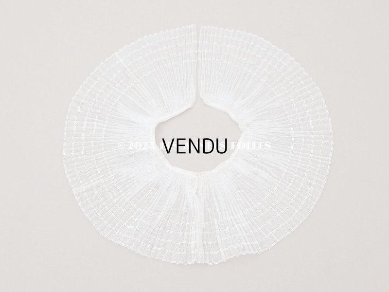 画像3: 【セール対象外】アンティーク 幅広 プリーツレース オフホワイト 12.3cm幅 32cm チュールレース ライン入り