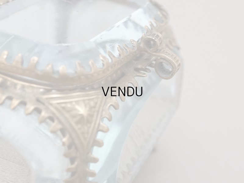 画像11: 19世紀末 アンティーク 小さなジュエリーボックス カーキグレイのシルククッション 