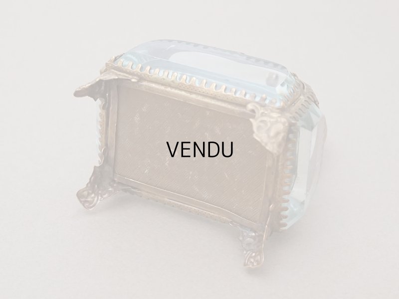 画像8: 19世紀末 アンティーク 小さなジュエリーボックス カーキグレイのシルククッション 