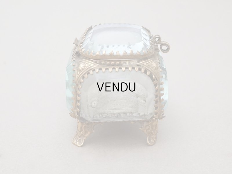 画像6: 19世紀末 アンティーク 小さなジュエリーボックス カーキグレイのシルククッション 