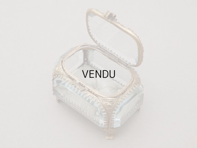 画像9: 19世紀末 アンティーク 小さなジュエリーボックス カーキグレイのシルククッション 