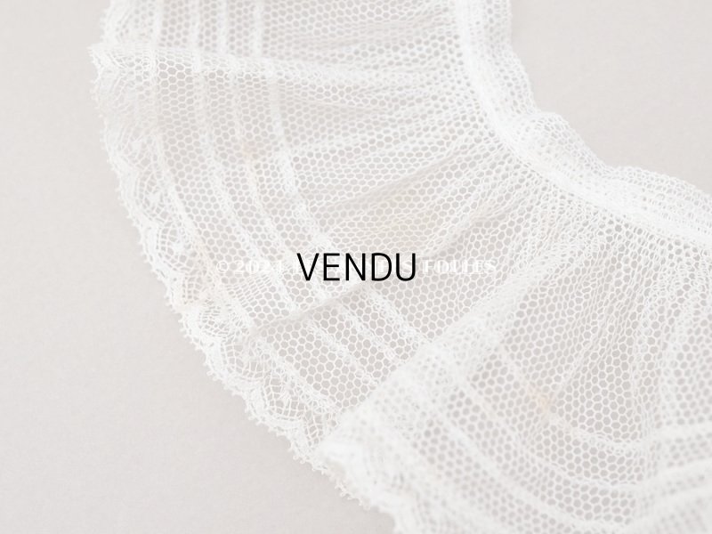 画像6: 【セール対象外】アンティーク フリルレース チュールレース エクリュ 85cm 6.3cm幅 