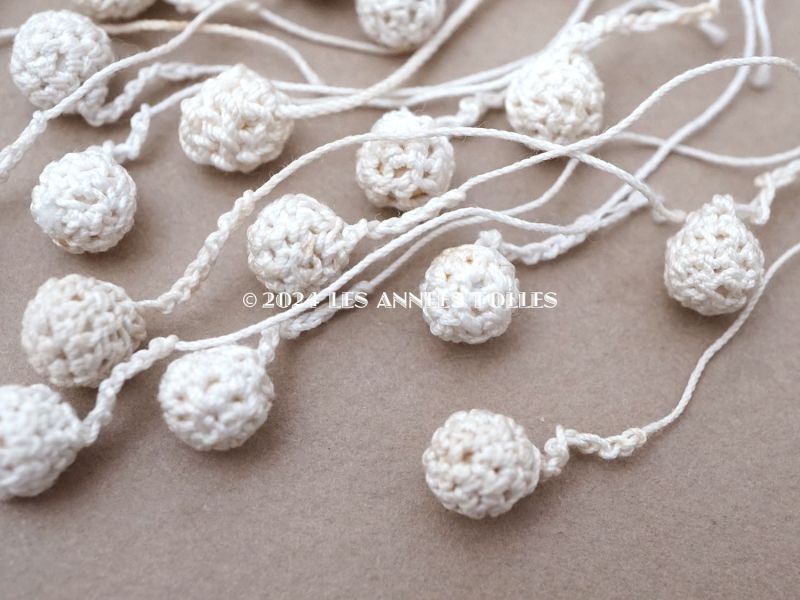 画像9: 1900年頃 アンティーク  コットンクロシェのポンポン 21ピースのセット 7mm