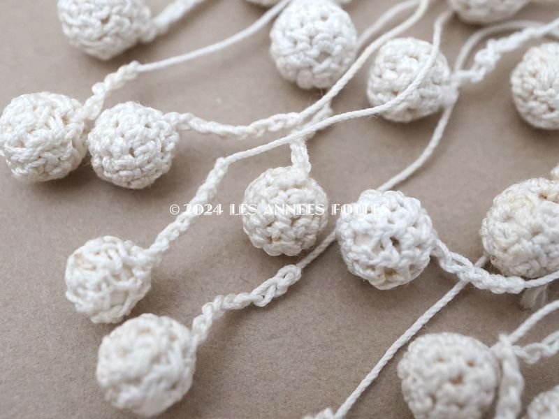 画像5: 1900年頃 アンティーク  コットンクロシェのポンポン 21ピースのセット 7mm