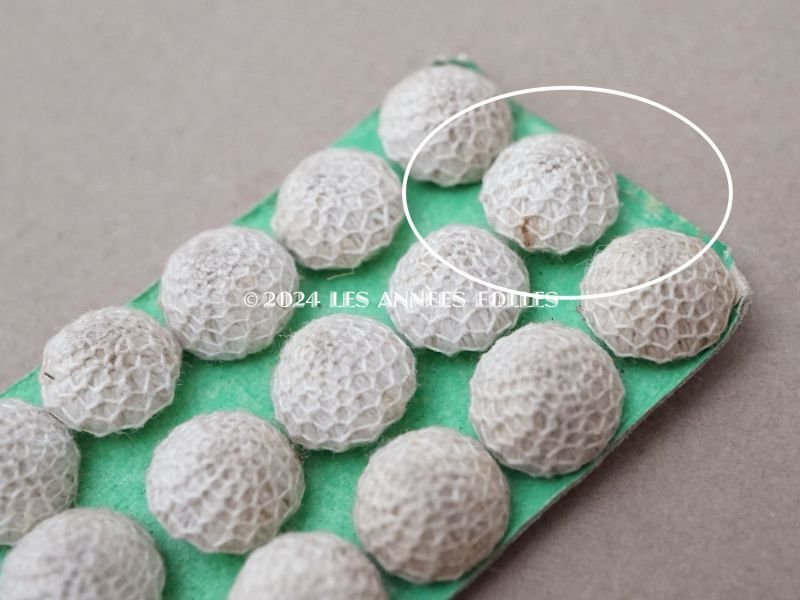 画像8: 1850年頃 アンティーク くるみボタン オフホワイト 10mm 6ピースのセット