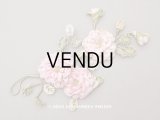 アンティーク シルク製 薔薇の大きなロココモチーフ 