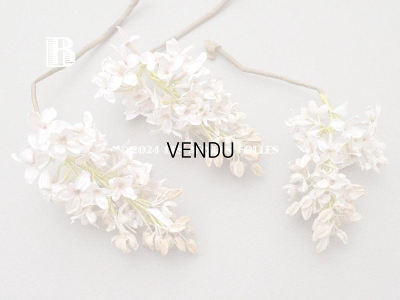 画像6: アンティーク ライラックの布花 パウダーピンク