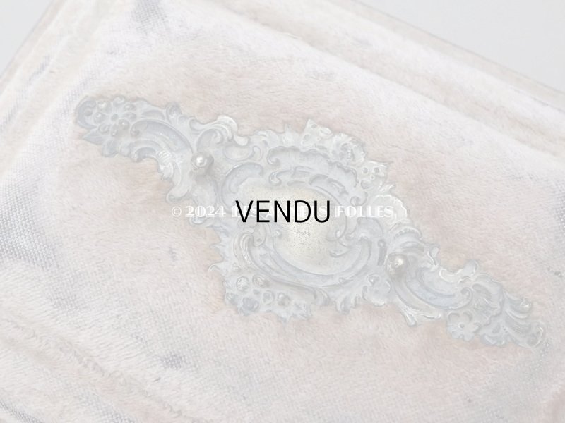 画像7: 19世紀末 アンティーク ジュエリーボックス 裁縫箱 グレイッシュピンクのベルベット ミラー付