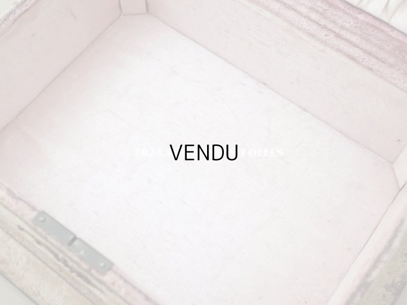 画像18: 19世紀末 アンティーク ジュエリーボックス 裁縫箱 グレイッシュピンクのベルベット ミラー付