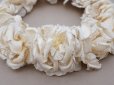 画像10: アンティーク シルクサテン 薔薇の布花のティアラ 花冠  エクリュ＆オフホワイト