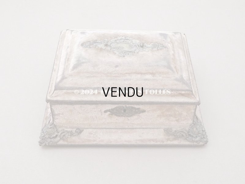 画像3: 19世紀末 アンティーク ジュエリーボックス 裁縫箱 グレイッシュピンクのベルベット ミラー付