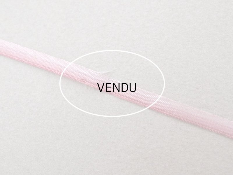 画像5: アンティーク  リボン刺繍 & ロココトリム用 シルク製 リボン 3.3m 3mm幅 ピンク&ボルドー