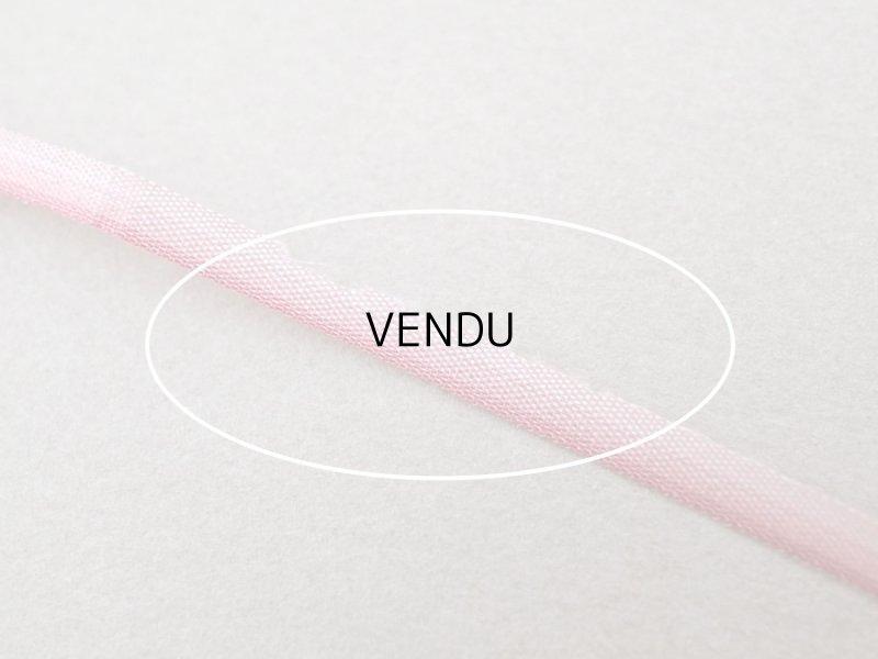 画像3: アンティーク  リボン刺繍 & ロココトリム用 シルク製 リボン 3.3m 3mm幅 ピンク&ボルドー