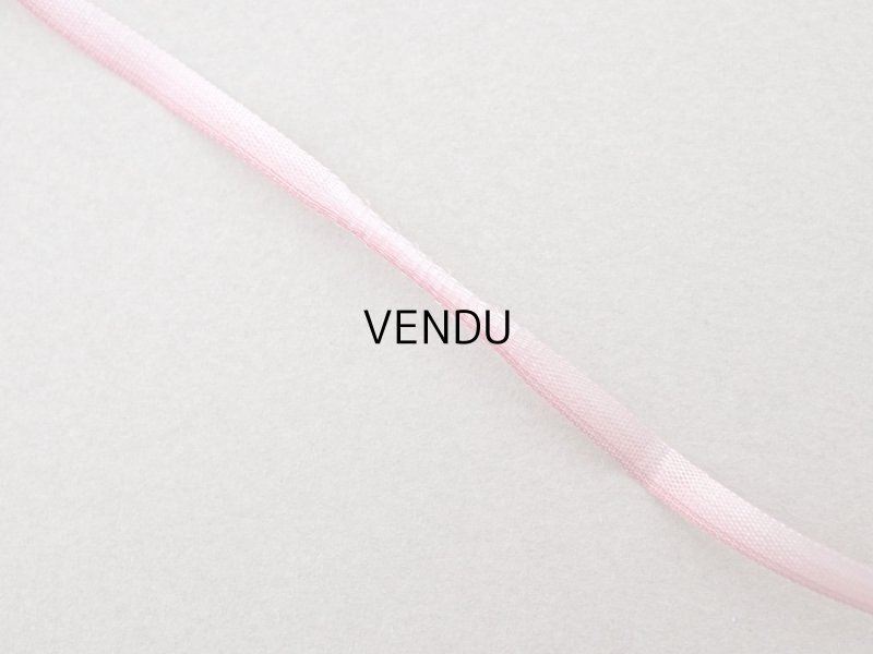 画像4: アンティーク  リボン刺繍 & ロココトリム用 シルク製 リボン 3.3m 3mm幅 ピンク&ボルドー