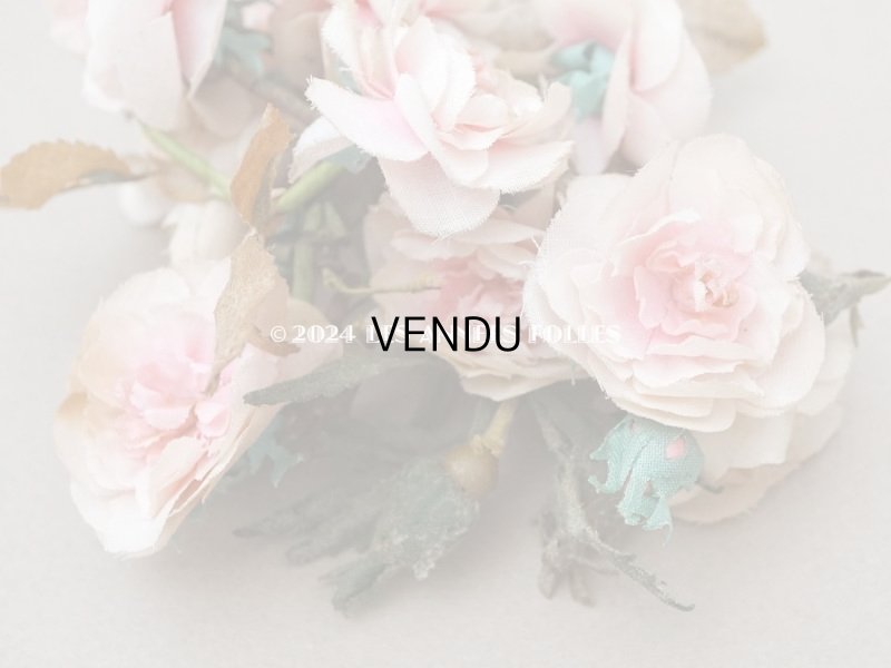 画像8: アンティーク 薔薇の布花のブーケ パウダーピンク 