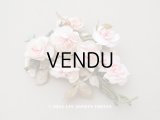 アンティーク 薔薇の布花のブーケ パウダーピンク 