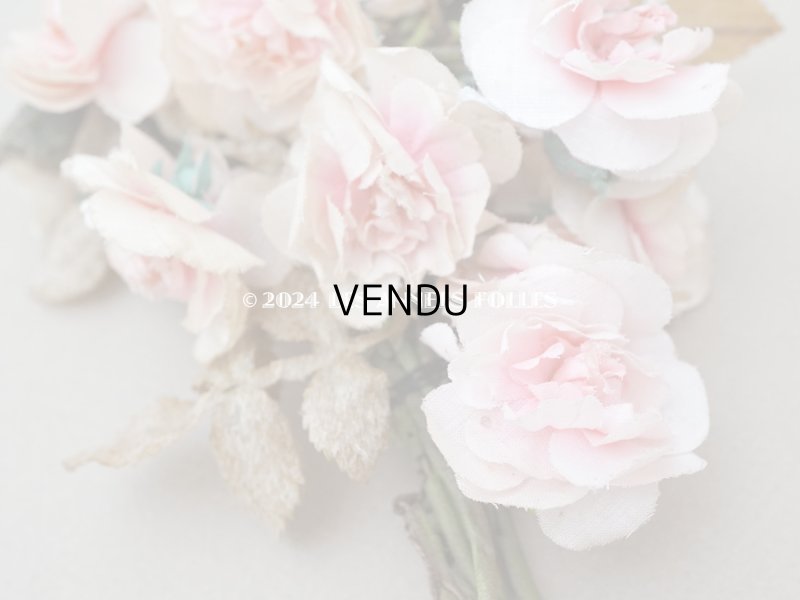 画像4: アンティーク 薔薇の布花のブーケ パウダーピンク 