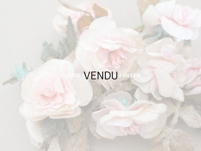 画像5: アンティーク 薔薇の布花のブーケ パウダーピンク 