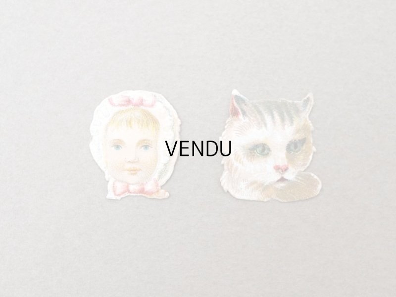 画像4: 1900年頃 アンティーク ダイカットクロモ 8点のセット