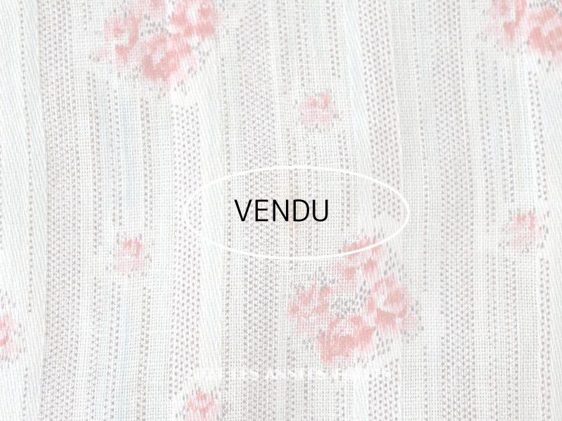 画像8: アンティーク  薔薇模様 コットン製 ファブリック 95×73cm