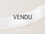アンティーク スカラップレース 刺繍入り 5cm幅 コットンオーガンジー